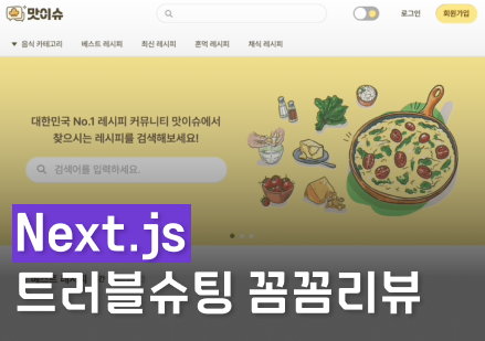 Next.js 트러블슈팅 꼼꼼리뷰